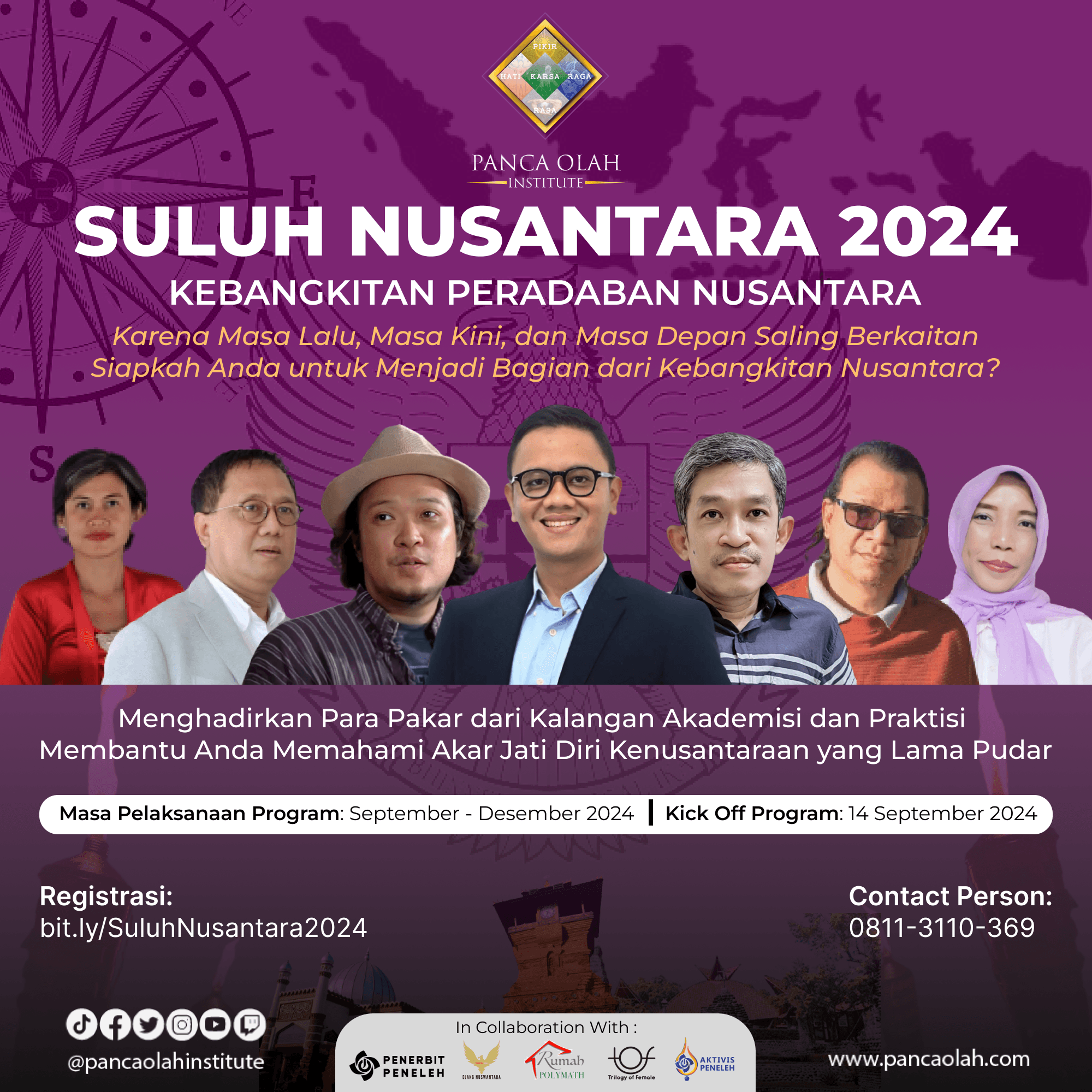 Suluh Nusantara 2024 - Kebangkitan Peradaban Nusantara Pemateri dan Jadwal